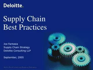 Supply Chain Best Practices