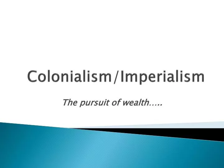 colonialism imperialism
