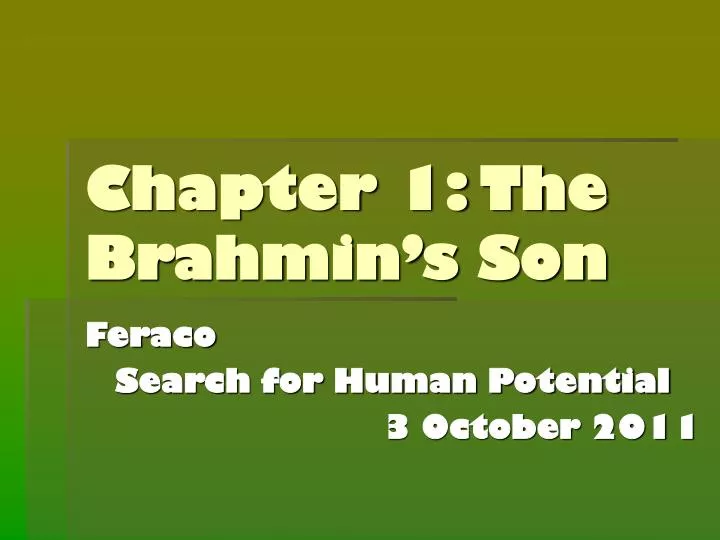 chapter 1 the brahmin s son