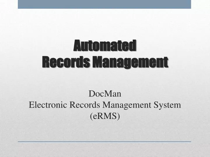 automated records management docman electronic records management system erms