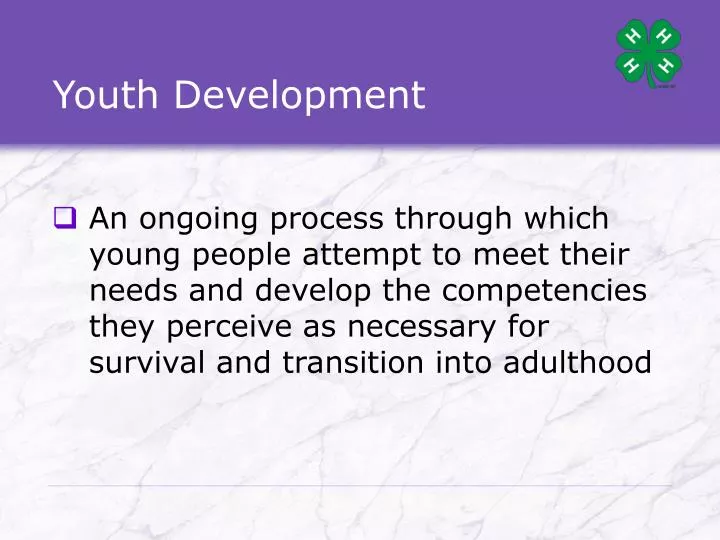 youth development