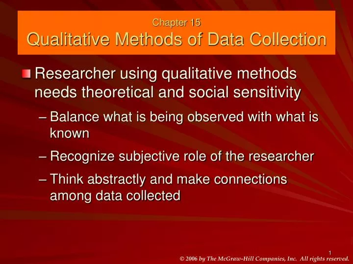 chapter 15 qualitative methods of data collection