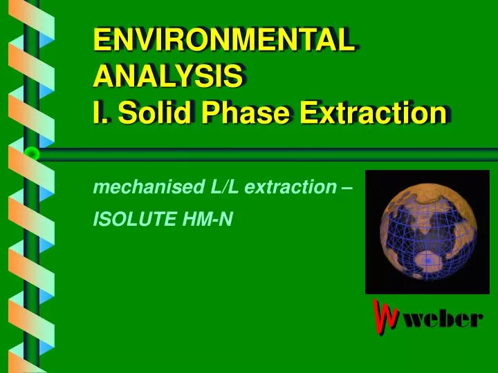environmental analysis i solid phase extraction