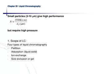 Chapter 28 Liquid Chromatography