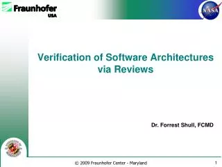 Verification of Software Architectures via Reviews