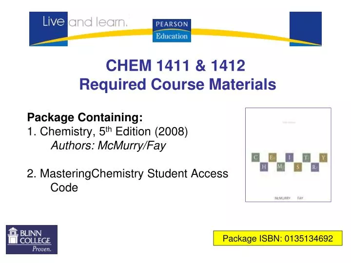 chem 1411 1412 required course materials