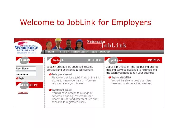 welcome to joblink for employers