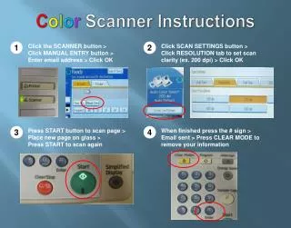 C o l o r Scanner Instructions