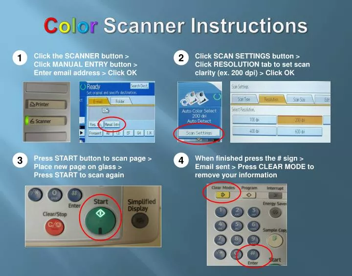 c o l o r scanner instructions