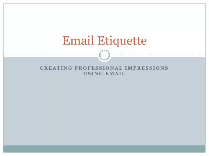 email etiquette