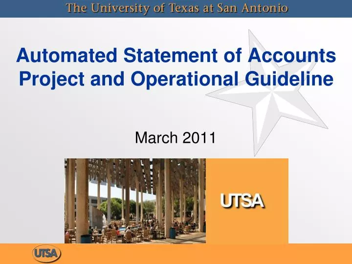 automated statement of accounts project and operational guideline
