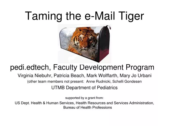 taming the e mail tiger