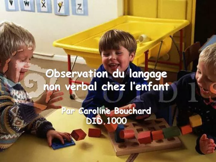 observation du langage non verbal chez l enfant par caroline bouchard did 1000