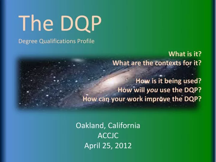 the dqp degree qualifications profile