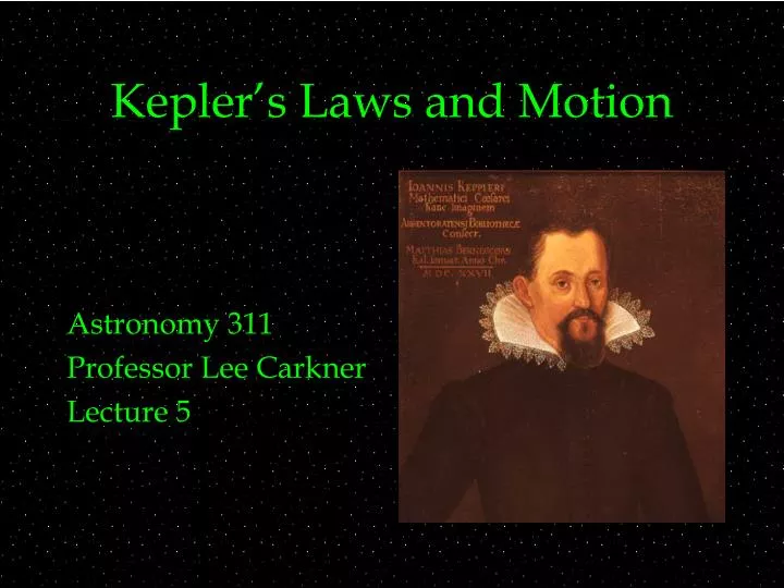 kepler s laws and motion