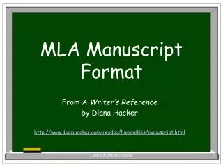 MLA Manuscript Format