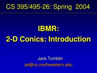 CS 395/495-26: Spring 2004