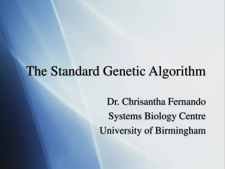 the standard genetic algorithm