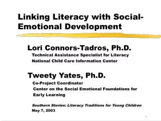 Linking Literacy with Social-Emotional Development