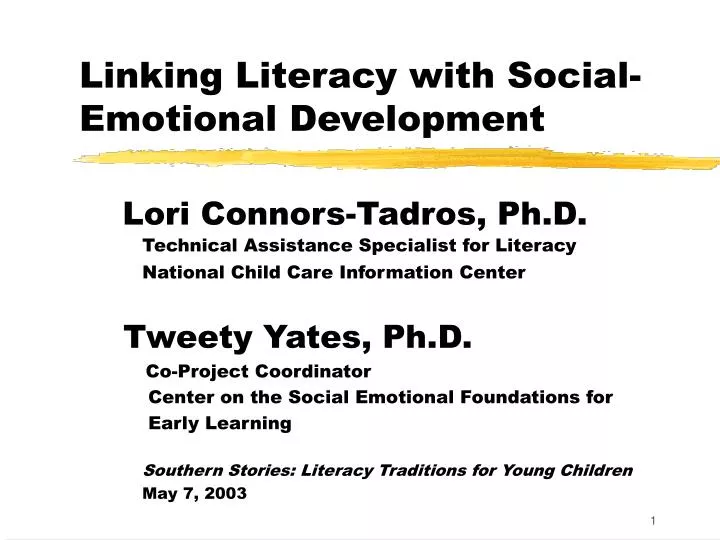 linking literacy with social emotional development