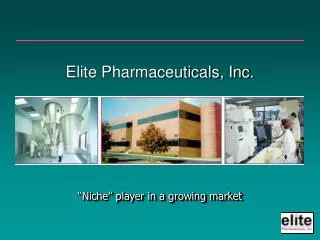 Elite Pharmaceuticals, Inc.