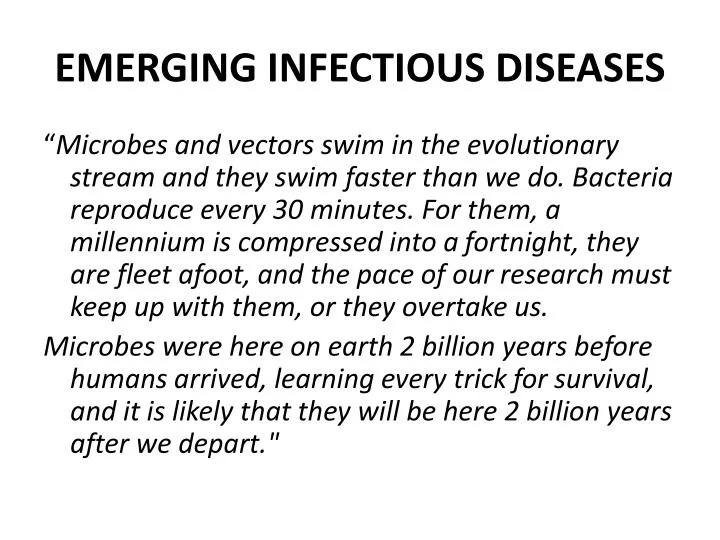 emerging infectious diseases