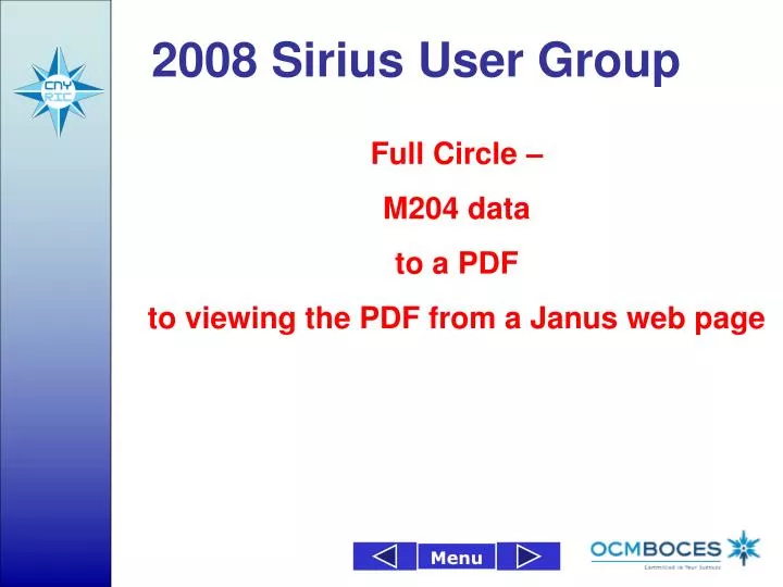 2008 sirius user group