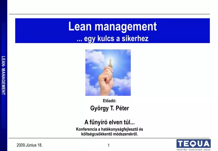 lean management egy kulcs a sikerhez