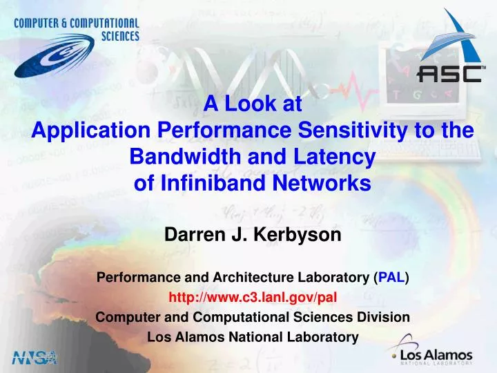 a look at application performance sensitivity to the bandwidth and latency of infiniband networks