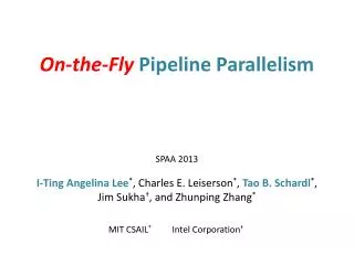 On-the-Fly Pipeline Parallelism
