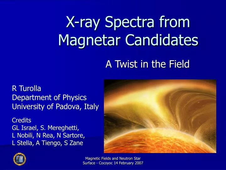 x ray spectra from magnetar candidates