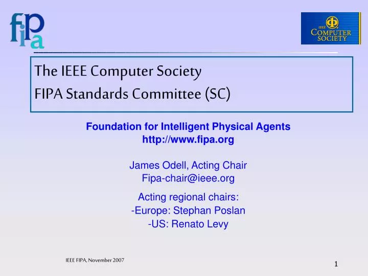 the ieee computer society fipa standards committee sc
