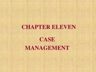 CHAPTER ELEVEN