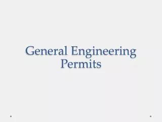 General Engineering Permits