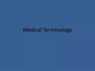 medical terminology