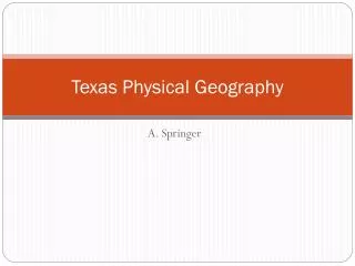 Texas Physical Geography