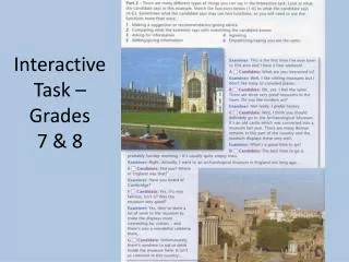 Interactive Task – Grades 7 &amp; 8