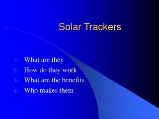 Solar Trackers