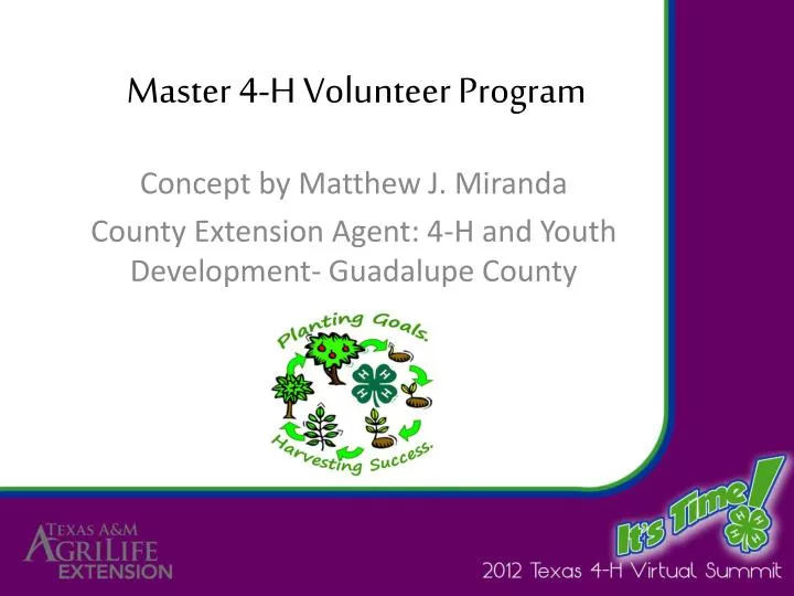 master 4 h volunteer program