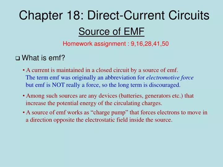chapter 18 direct current circuits