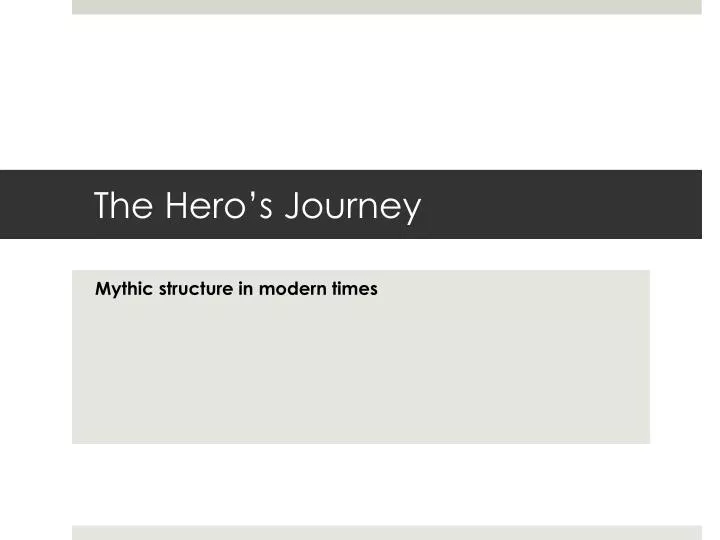 the hero s journey