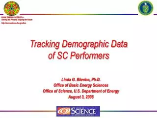 Tracking Demographic Data of SC Performers