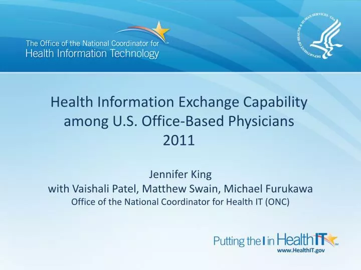 health information exchange capability among u s office based physicians 2011
