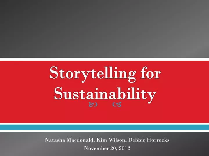 storytelling for sustainability