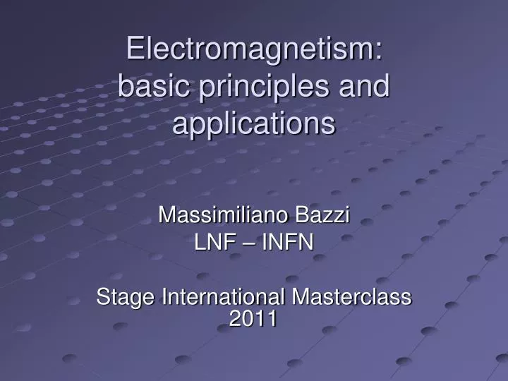 massimiliano bazzi lnf infn stage international masterclass 2011