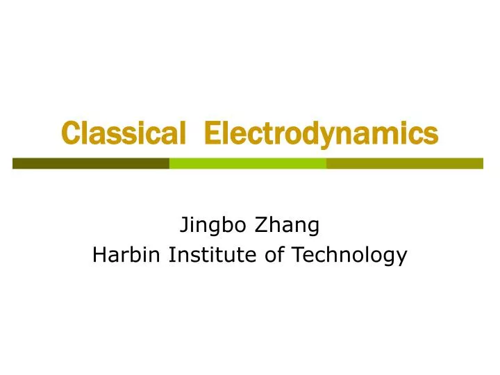 classical electrodynamics