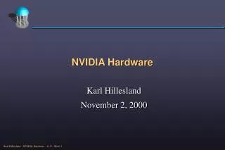 NVIDIA Hardware
