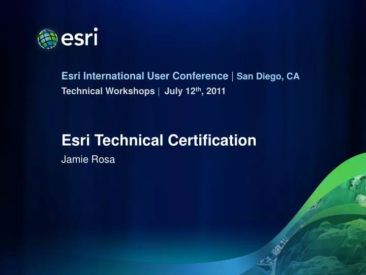 esri technical certification
