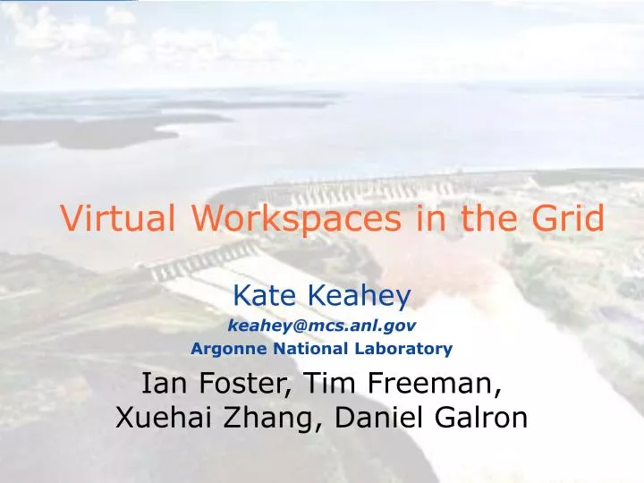 virtual workspaces in the grid