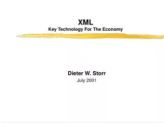 XML Key Technology For The Economy